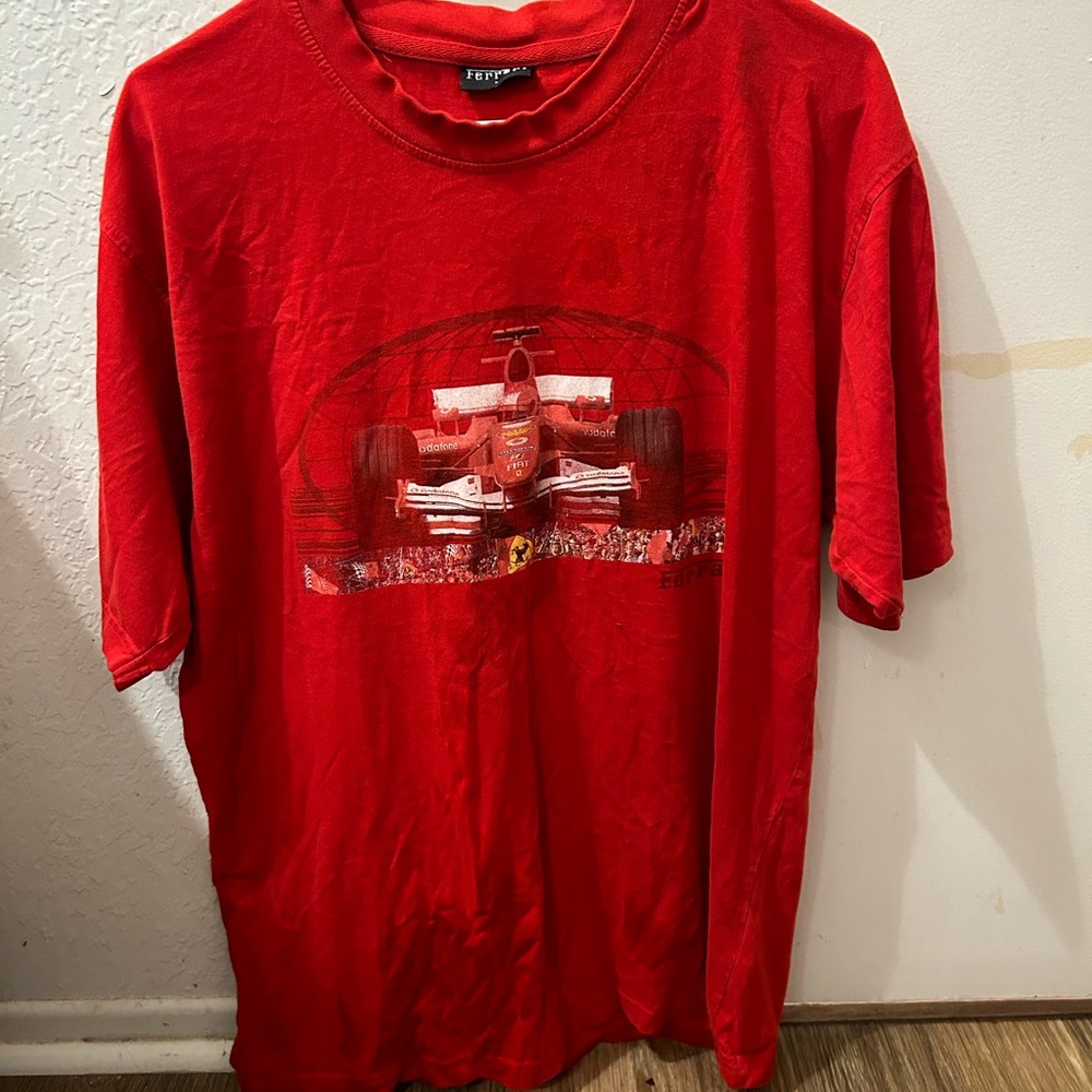 Ferrari Red Racing Car Men's Tee